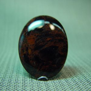 Obsidian, mahogany black lace, 40 x 30mm