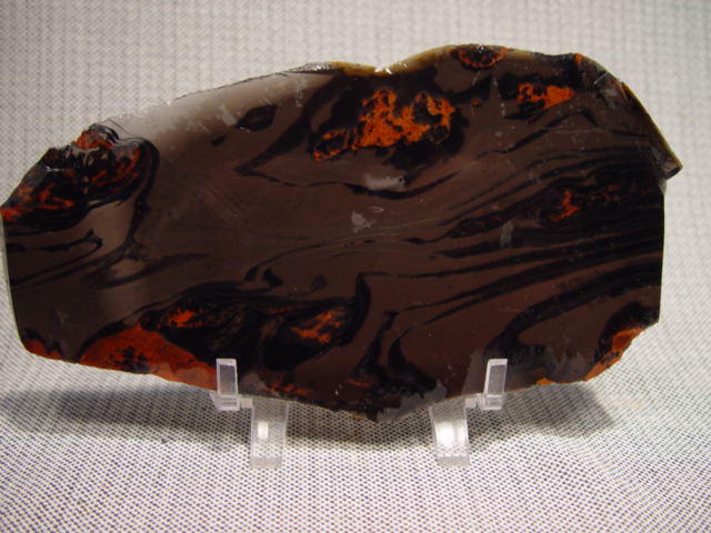 Obsidian, mahogany black lace slab, OR | Stone Age Industries