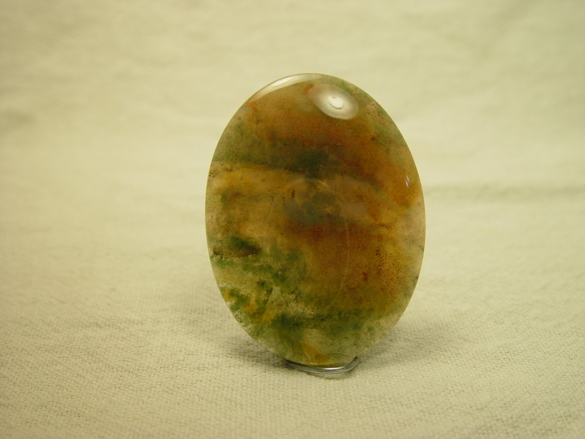 Pink and green moss agate 40 x 30mm | Stone Age Industries