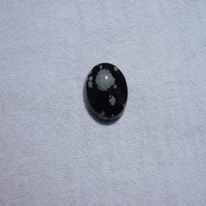 Obsidian snowflake, 14 x 10mm
